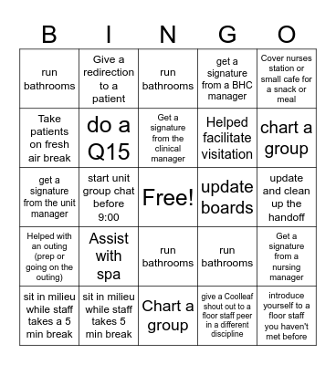Teamwork Bingo Card