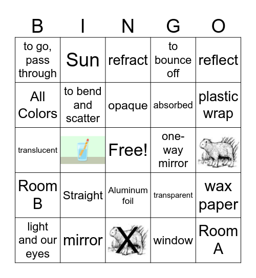 Properties of Light Bingo Card