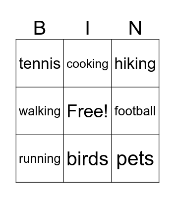 Ian-Dave Bingo Game Bingo Card