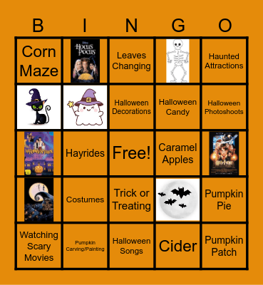 Spooky Season Bingo Card