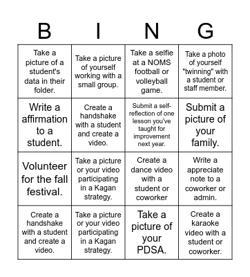 Halloween Bingo Card