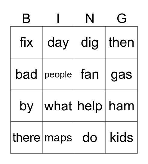 Bingo Card