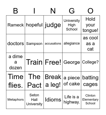 WE BEAT THE STREET Bingo Card