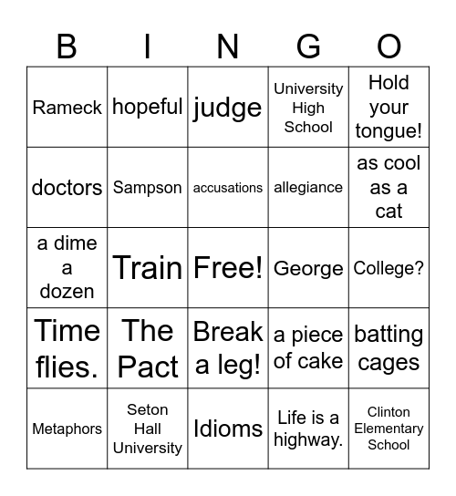 WE BEAT THE STREET Bingo Card