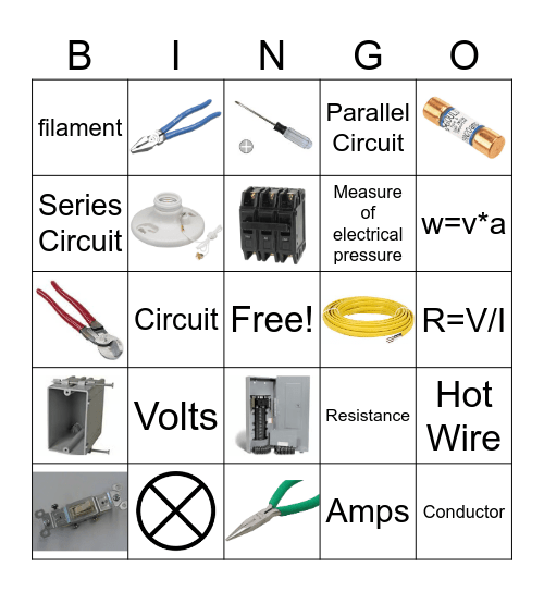 Electrical Review Bingo Card