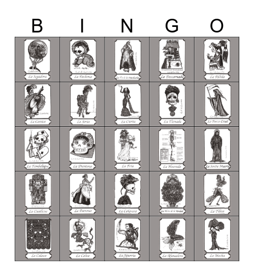 50 Deaths Loteria 2 Bingo Card