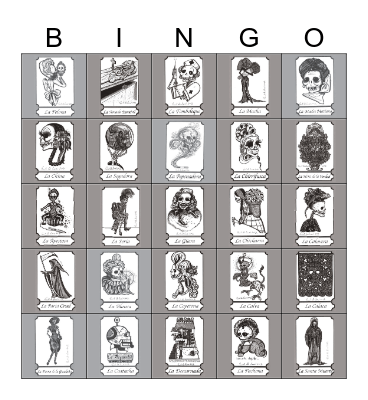 50 Deaths Loteria 3 Bingo Card