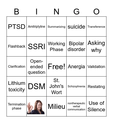 Mental Health- 2024 Bingo Card