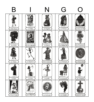 100 Deaths Loteria 4 Bingo Card