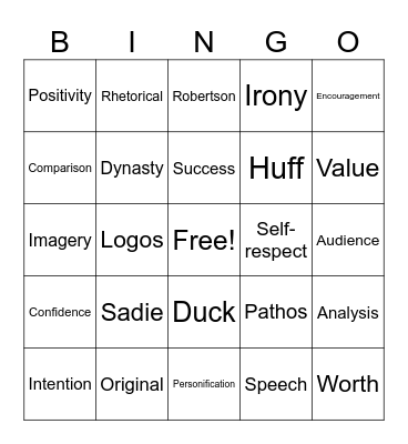 Focusing Event - Olivia Tamblyn Bingo Card