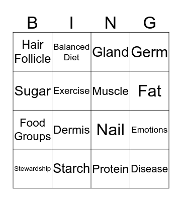 God Cares for Man Bingo Card