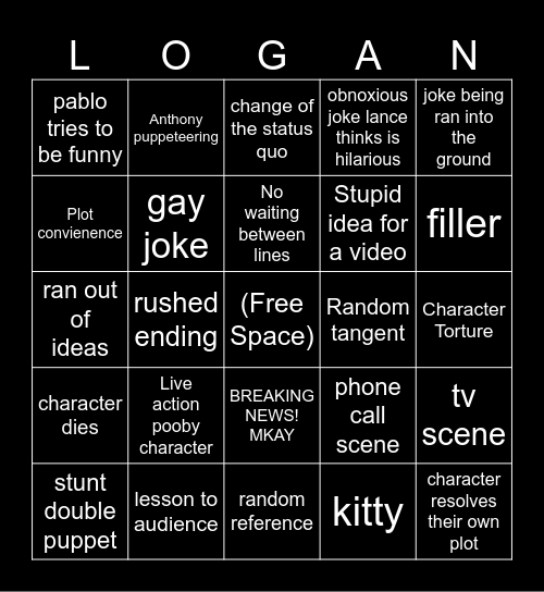 Super Bingo Logan Bingo Card