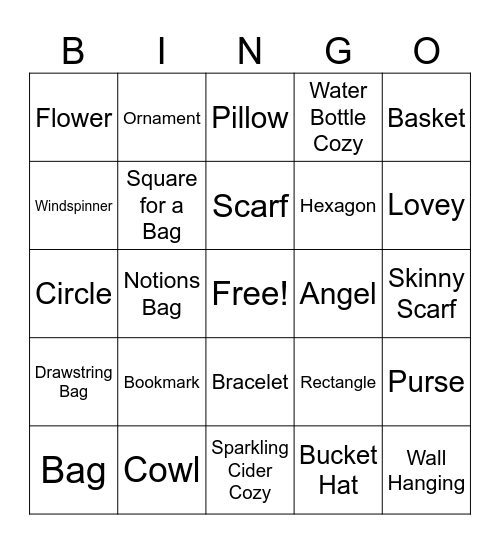 Make a Granny Stitch Bingo Card