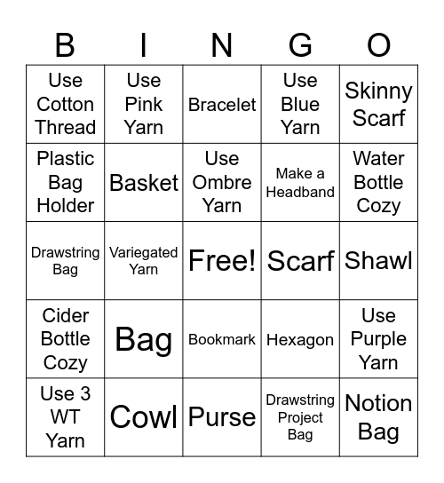 All About the Granny Bingo Card