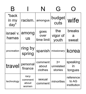 CastleBingo Card