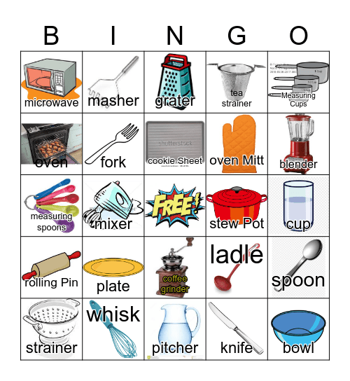 COOKING ESSENTIALS Bingo Card