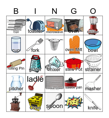 COOKING ESSENTIALS Bingo Card