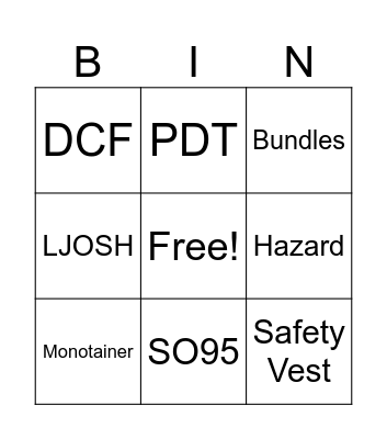 FUN FRIDAY Bingo Card