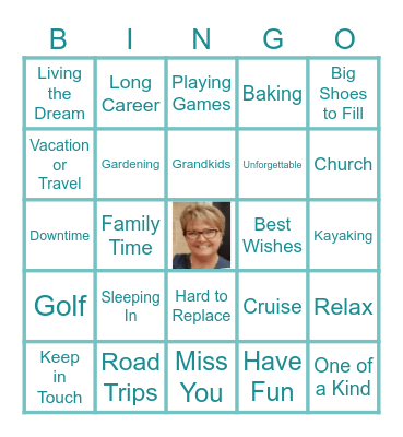 Ruth's Retirement Bingo Card