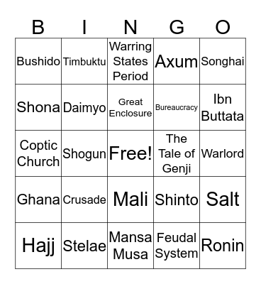 Bingo Card
