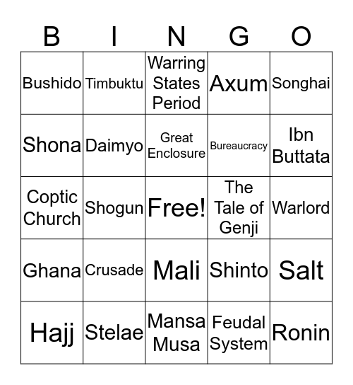 Bingo Card