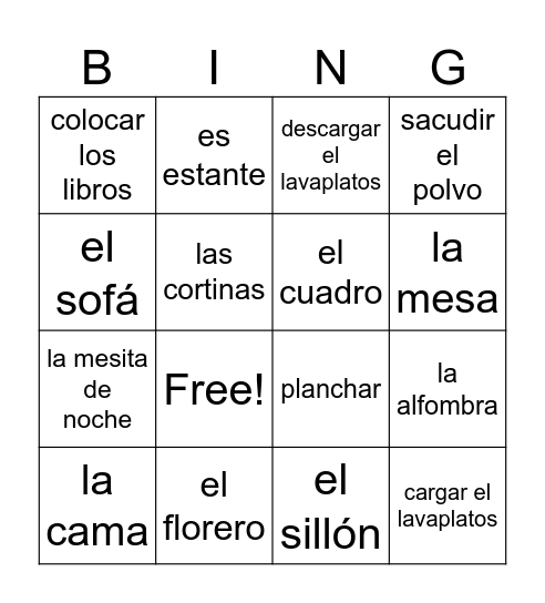 Unidad 2: el 12 de octubre Bingo Card