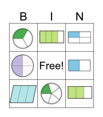 Mrs. Nunley's Fraction Bingo Card