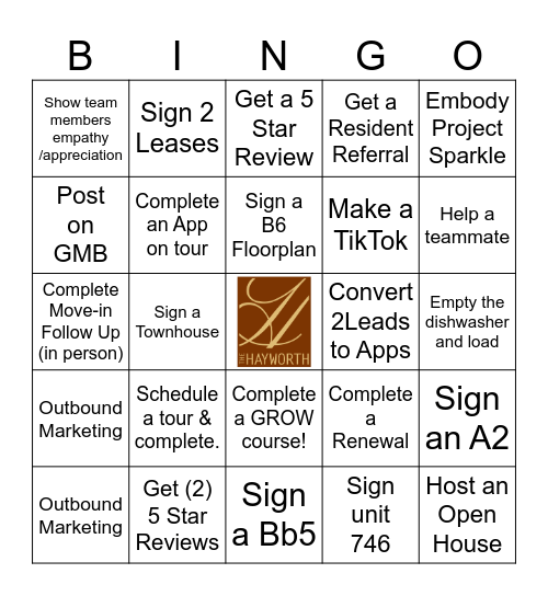 Hayworth Leasing Bingo Card