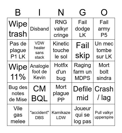 Race Already Bored Bingo Card