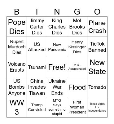 2024 Bingo Card