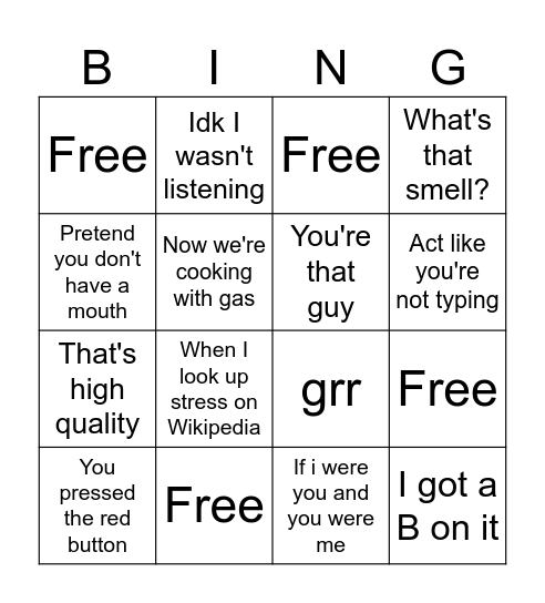 Bingo Card