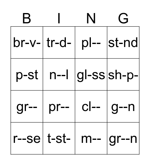 Short/Long 'a' with ai, ay Bingo Card