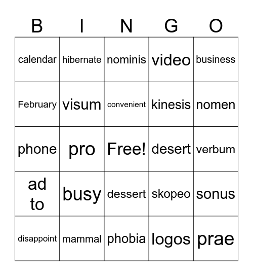 4th grade 10/9 Bingo Card