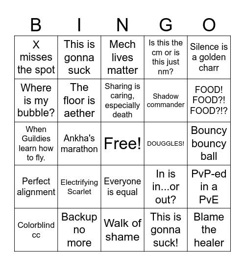 CM STRIKE BINGO CARD Bingo Card