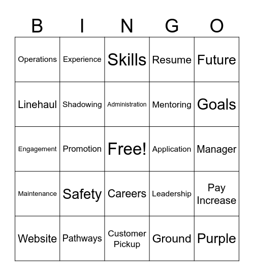 Purple Pathways Bingo Card