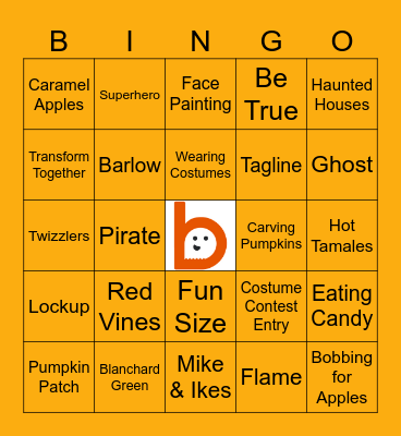 Brandoween Bingo Card