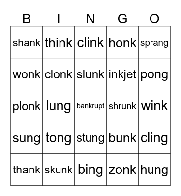 Welded sounds Bingo Card
