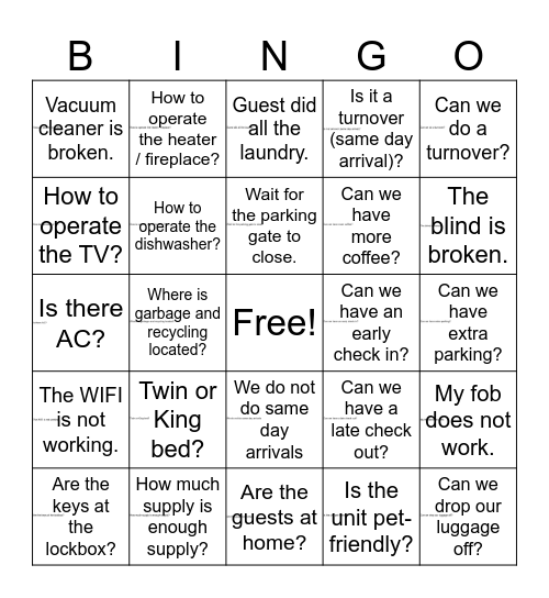 CIVV Bingo Sheet Bingo Card