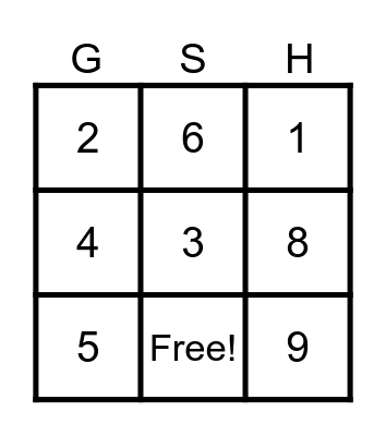 GSH Pharmacy 2023 BINGO Card