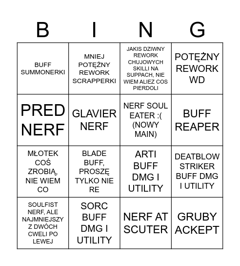 BALANS Bingo Card