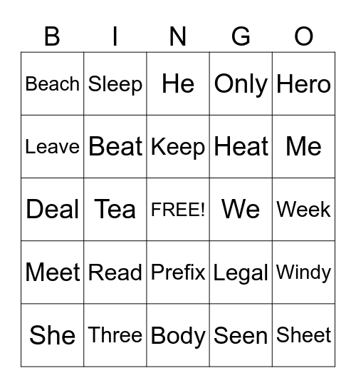 BANKER Bingo Card