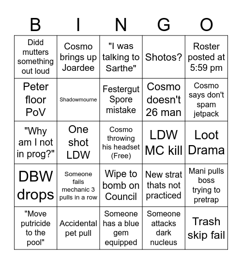 ICC Prog Bingo Sheet Bingo Card