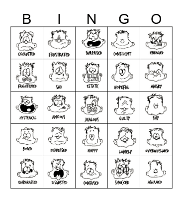 Feelings Bingo Card