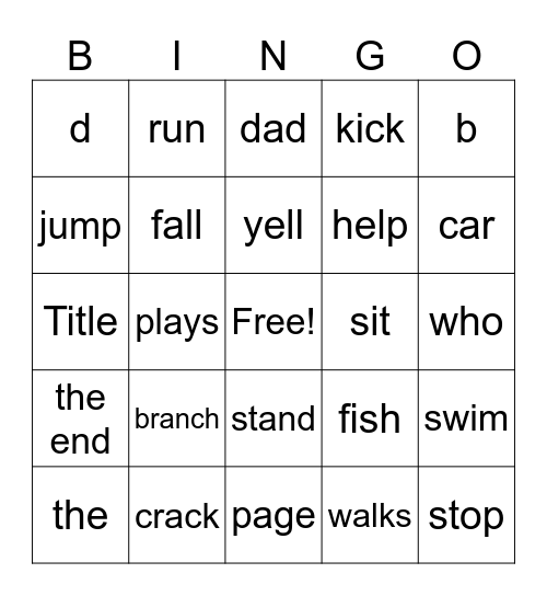 Reading Milestones Book 2 Bingo Card