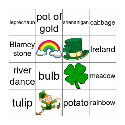 Blarney Bingo Card