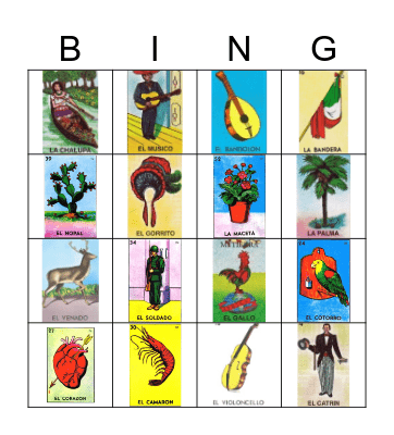 Loteria! Bingo Card