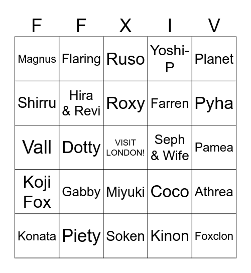 Fanfest Bingo! Bingo Card