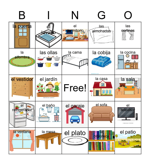 La casa Bingo Card