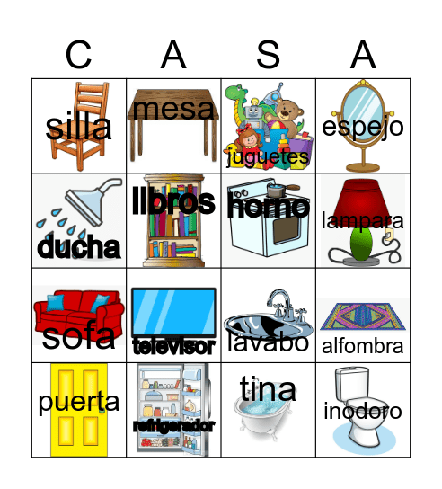 La casa Bingo Card