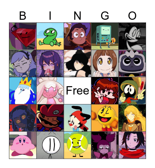 Favorite Character Bingo Card